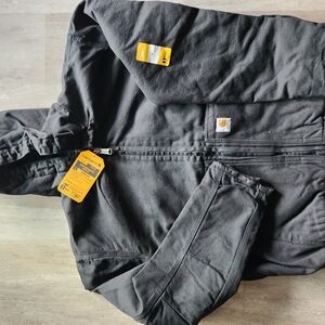 Mens Carhartt Black Hooded Jacket
